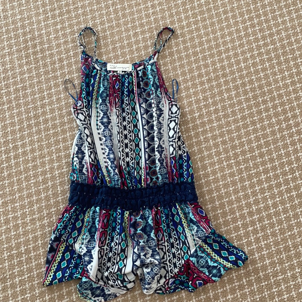 Vintage Havana patterned romper